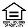 equal housing opportunity logo with a house on top of the words